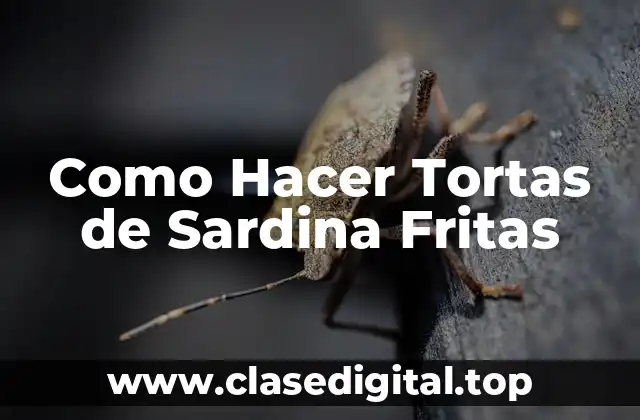 Como Hacer Tortas de Sardina Fritas