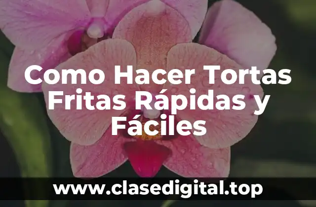 Como Hacer Tortas Fritas Rápidas y Fáciles