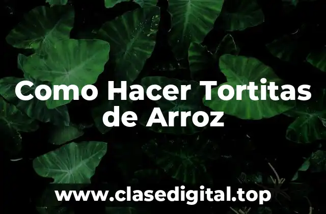Como Hacer Tortitas de Arroz