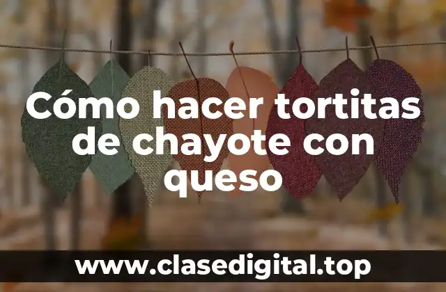 Cómo hacer tortitas de chayote con queso