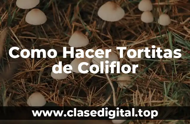 Como Hacer Tortitas de Coliflor