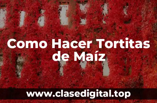 Como Hacer Tortitas de Maíz