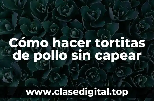 Cómo hacer tortitas de pollo sin capear