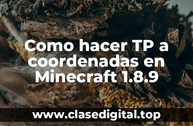 Como hacer TP a coordenadas en Minecraft 1.8.9