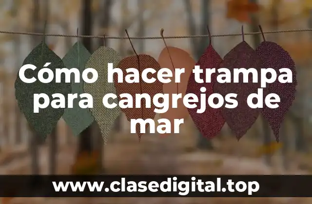 Cómo hacer trampa para cangrejos de mar