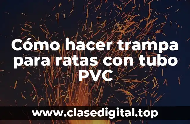 Cómo hacer trampa para ratas con tubo PVC