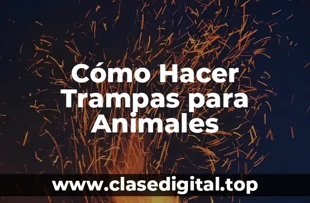 Cómo Hacer Trampas para Animales