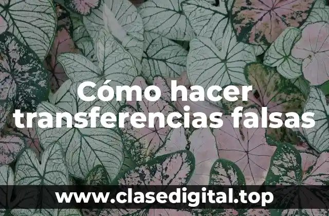 Cómo hacer transferencias falsas