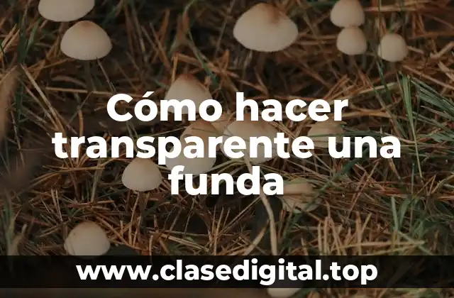Cómo hacer transparente una funda