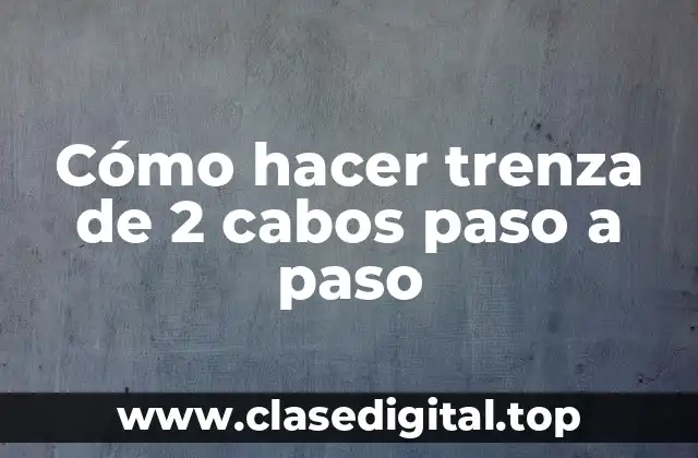 Cómo hacer trenza de 2 cabos paso a paso