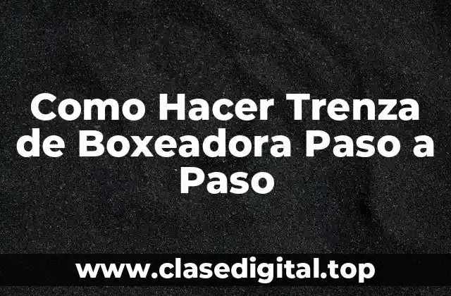 Como Hacer Trenza de Boxeadora Paso a Paso