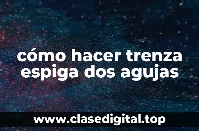 cómo hacer trenza espiga dos agujas