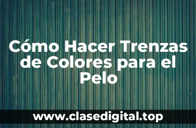 Cómo Hacer Trenzas de Colores para el Pelo