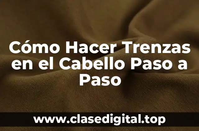 Cómo Hacer Trenzas en el Cabello Paso a Paso