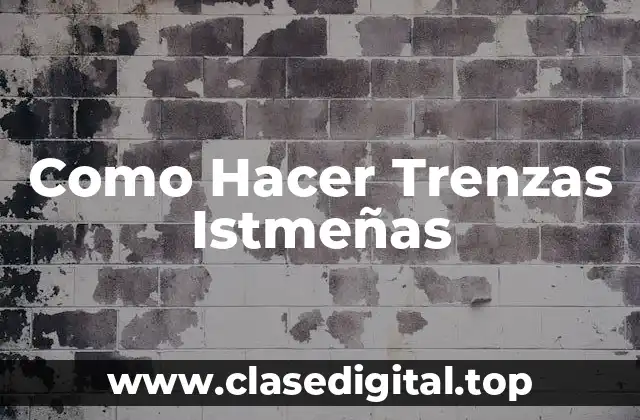 Como Hacer Trenzas Istmeñas