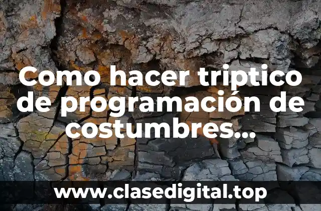 Como hacer triptico de programación de costumbres gastronómicas del mundo