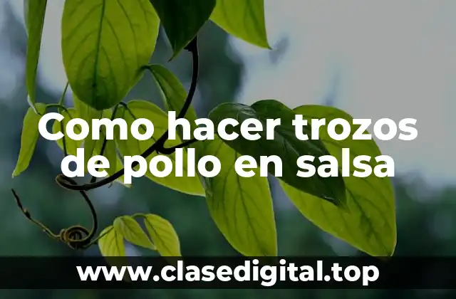 Como hacer trozos de pollo en salsa