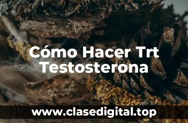Cómo Hacer Trt Testosterona