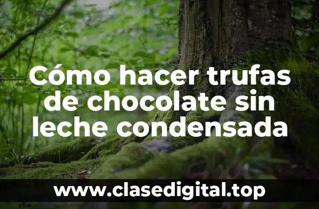 Cómo hacer trufas de chocolate sin leche condensada