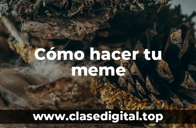 Cómo hacer tu meme