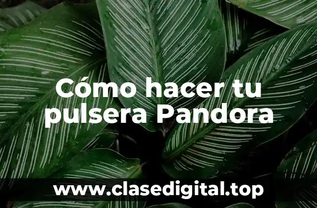 Cómo hacer tu pulsera Pandora