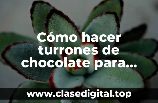 Cómo hacer turrones de chocolate para pastel