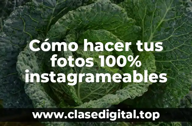Cómo hacer tus fotos 100% instagrameables