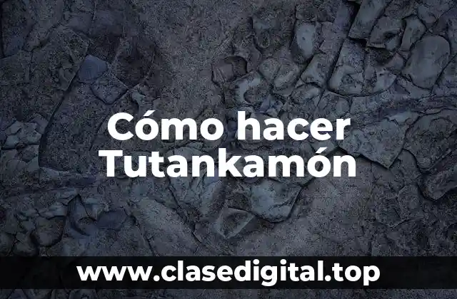 Cómo hacer Tutankamón