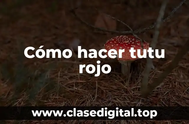 Cómo hacer tutu rojo