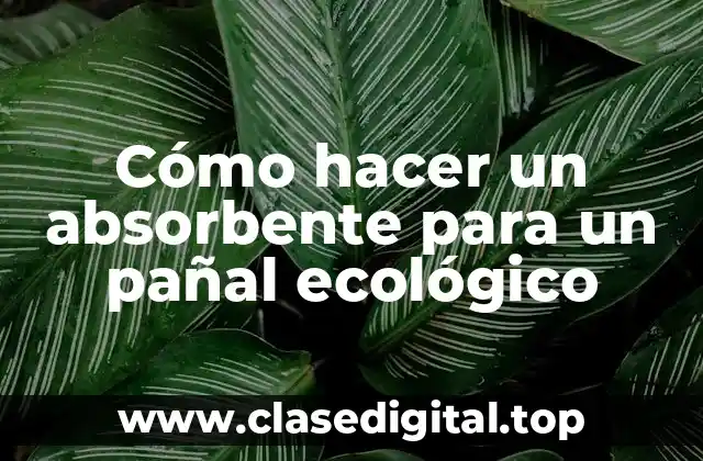 Cómo hacer un absorbente para un pañal ecológico