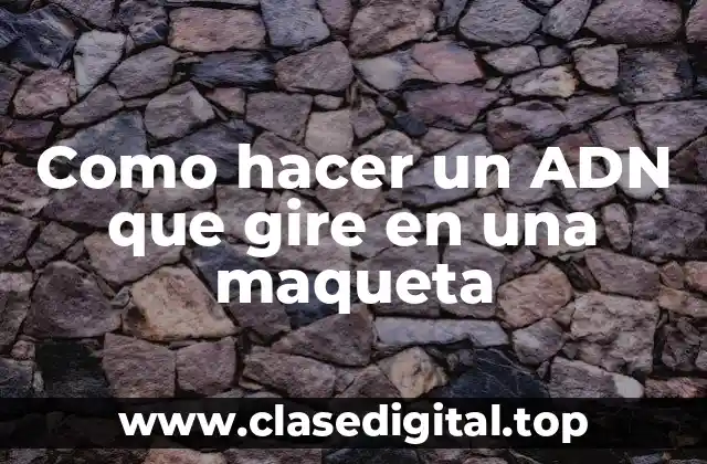 ¿Qué es un ADN que gire en una maqueta?