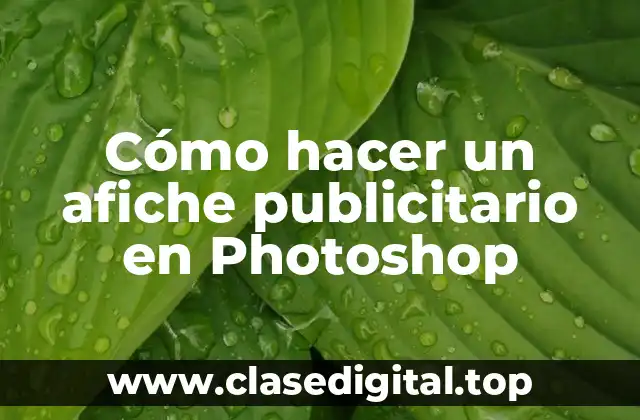 Cómo hacer un afiche publicitario en Photoshop