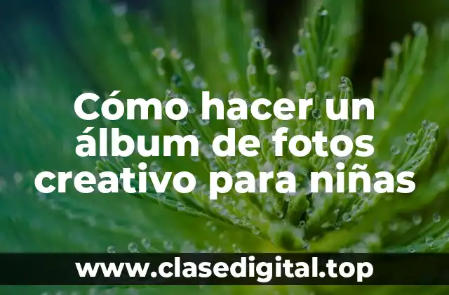 ¿Qué es un álbum de fotos creativo para niñas?
