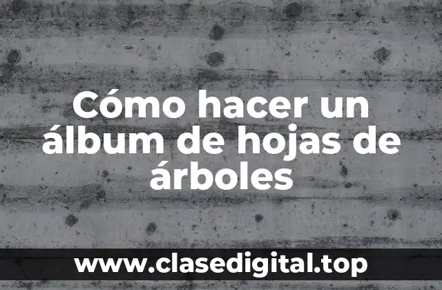Cómo hacer un álbum de hojas de árboles