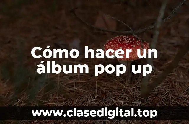Cómo hacer un álbum pop up