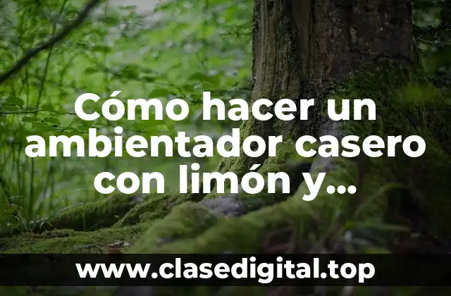 Cómo hacer un ambientador casero con limón y suavizante