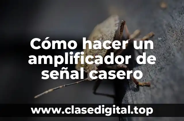 Cómo hacer un amplificador de señal casero
