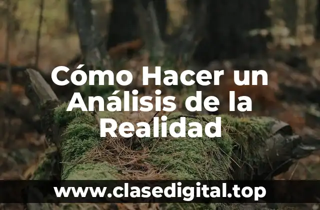 Cómo Hacer un Análisis de la Realidad