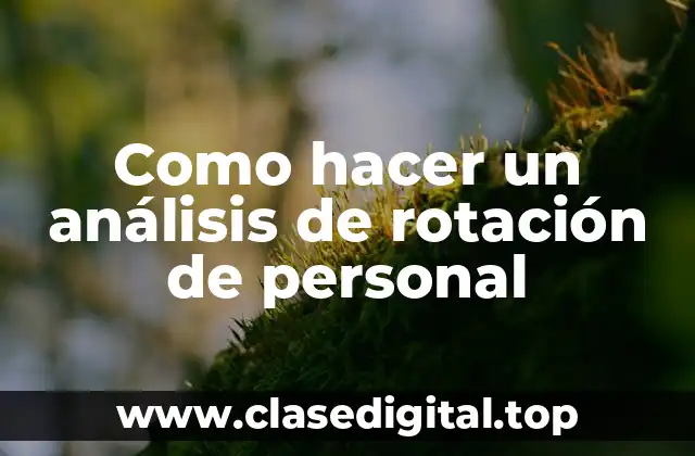 Como hacer un análisis de rotación de personal