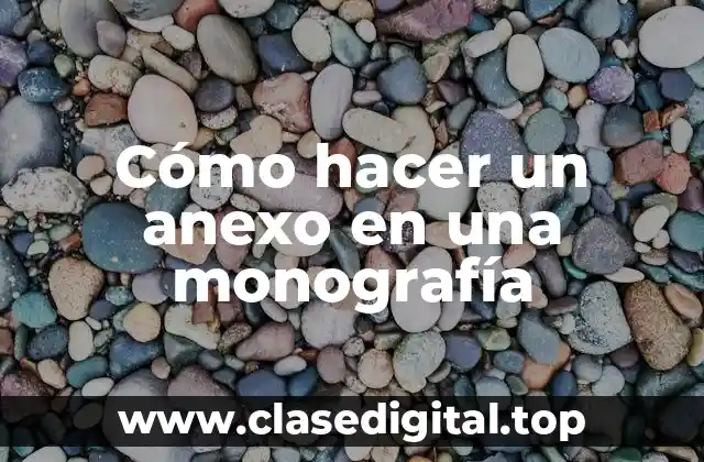 Cómo hacer un anexo en una monografía