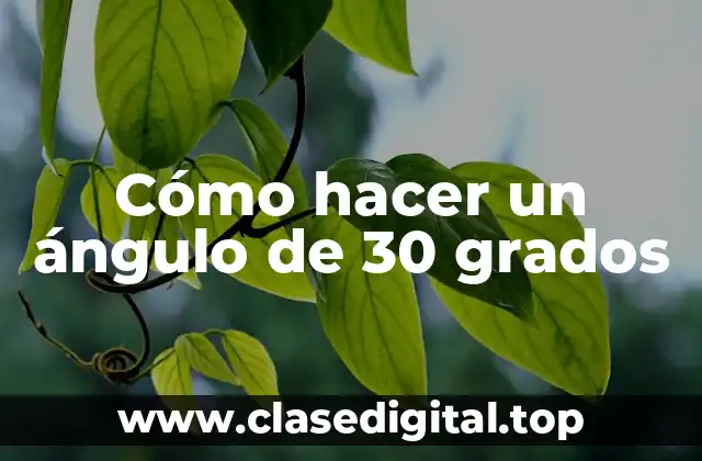 Cómo hacer un ángulo de 30 grados