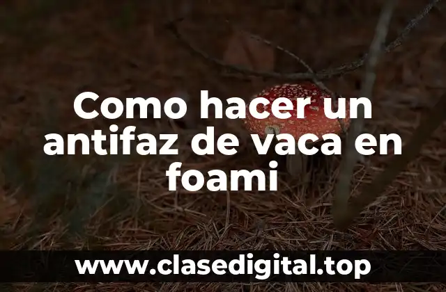 Como hacer un antifaz de vaca en foami