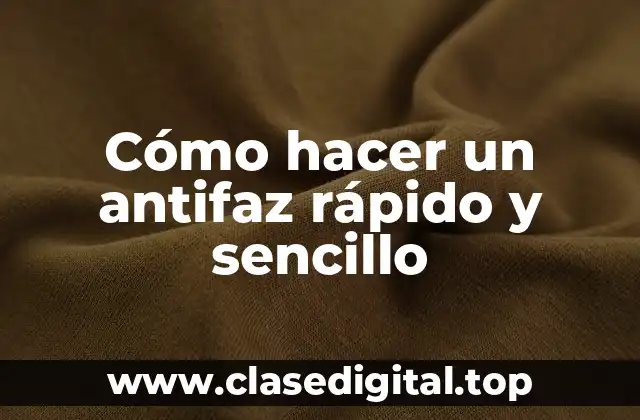 Cómo hacer un antifaz rápido y sencillo