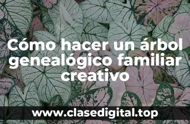 ¿Qué es un árbol genealógico familiar creativo?