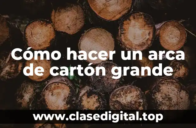 Cómo hacer un arca de cartón grande