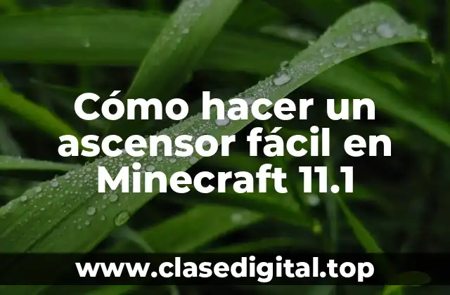 Cómo hacer un ascensor fácil en Minecraft 11.1