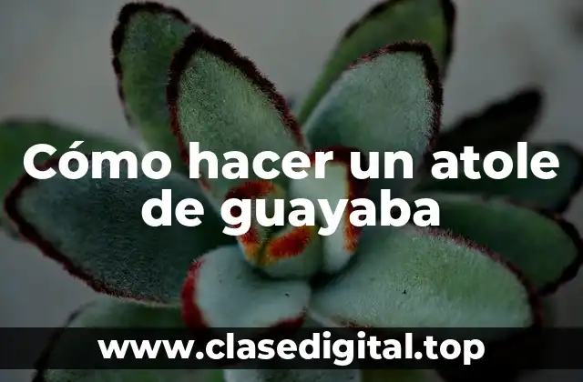 Cómo hacer un atole de guayaba