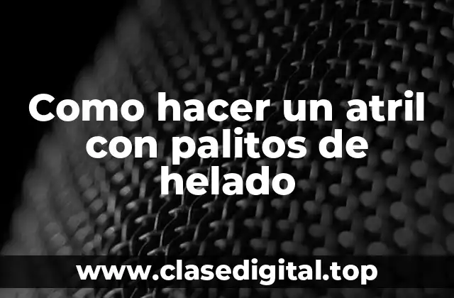 Como hacer un atril con palitos de helado