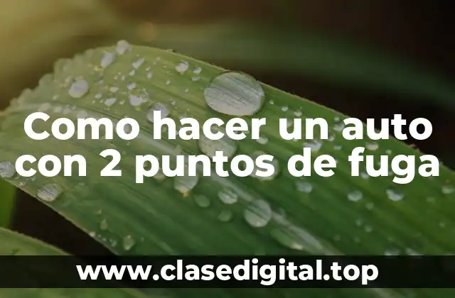 Como hacer un auto con 2 puntos de fuga
