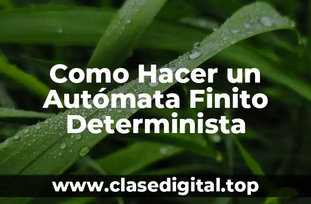 ¿Qué es un Autómata Finito Determinista?